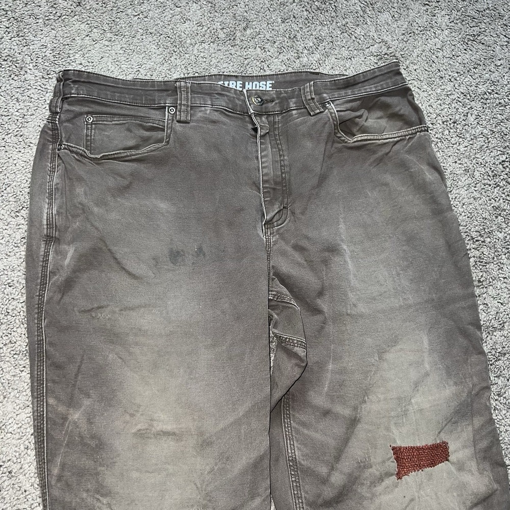 Duluth Trading Co Flex Fire Hose Khaki Pants for Rugged Wear‎ Men's 38x34 Brown